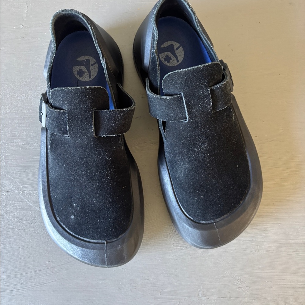 Birkenstock Reykjavik Nubuck Leather Shoes 39N Black - Picture 10 of 12